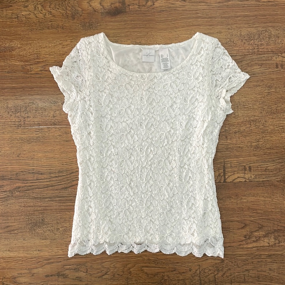 Emma James Ivory Lace Top